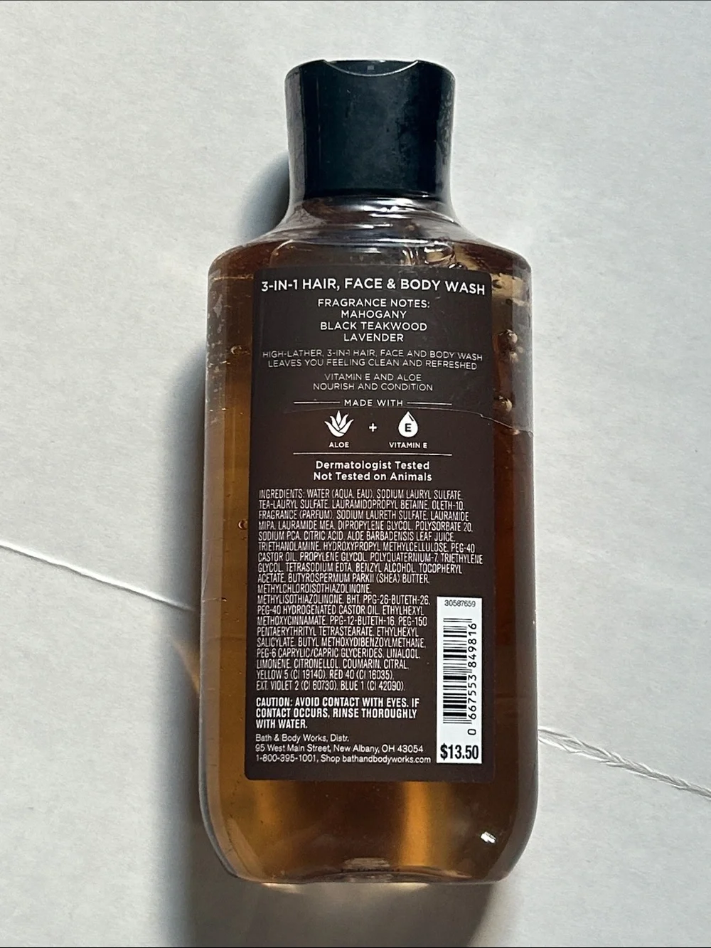 Bath & Body work teakwood 3 in 1 hair face & body wash